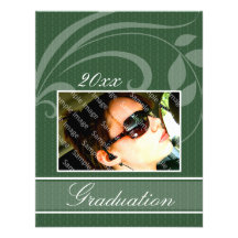 Invitaciones verdes de la graduación del fiesta de anuncio