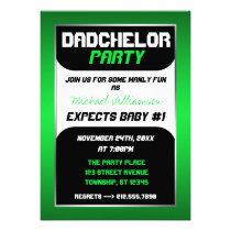 Invitaciones verdes y negras del fiesta de Dadchel invitaciones