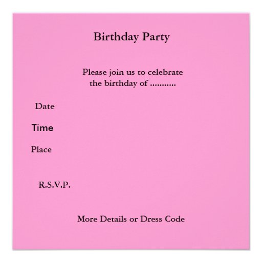Invitation 14th Teen Birthday Wild Pink Cow Animal