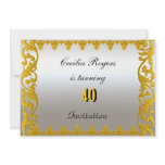 Invitation 40's Elegant women's Birthday Party