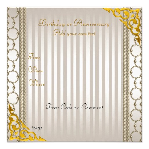 Invitation 50th Birthday or Anniversary