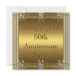 Invitation 50th Wedding Anniversary Party Gold
