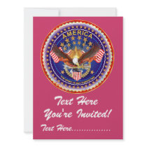 Invitation 5.5" X 7.5"  America not forgotten....