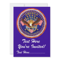 Invitation 5.5" X 7.5"  America not forgotten....