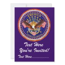 Invitation 5.5" X 7.5"  America not forgotten....