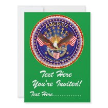 Invitation 5.5" X 7.5"  America not forgotten....