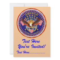 Invitation 5.5" X 7.5"  America not forgotten....
