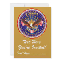 Invitation 5.5" X 7.5"  America not forgotten....