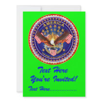 Invitation 5.5" X 7.5"  America not forgotten....