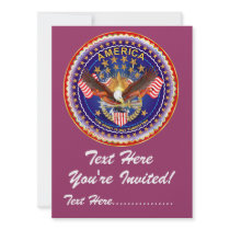 Invitation 5.5" X 7.5"  America not forgotten....