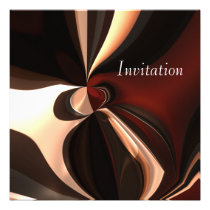 Invitation Abstract Art Chocolate Swirl invitations