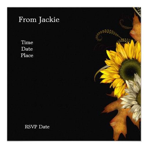 Invitation Add Photo Sunflower Yellow Flower Frame