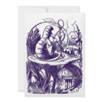 Invitation: Alice in Wonderland - Caterpillar