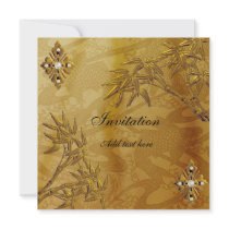 Invitation All Occasion Asian Gold