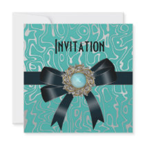 Invitation All Occasion Black Ultra Teal Jewel