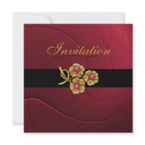 Invitation All Occasions Rich Red Print Jewel by Zizzago Invitation All Occasions Rich Red Print Jewel