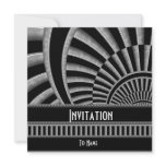Invitation All Occasions Silver Black Art Deco