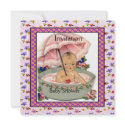 Invitation Baby Shower Pink Mauve Vintage invitation