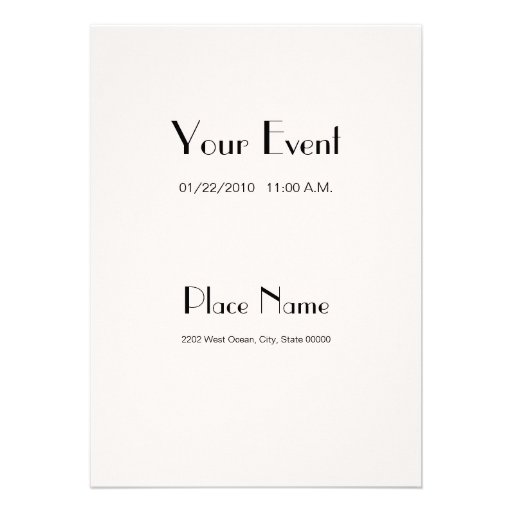 Invitation Basic Paper/ Pearl Color 5x7