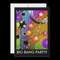 Invitation - BIG BANG BLACK HOLES POP ART invitations