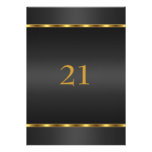 Invitation Birthday Glamour Black and Gold