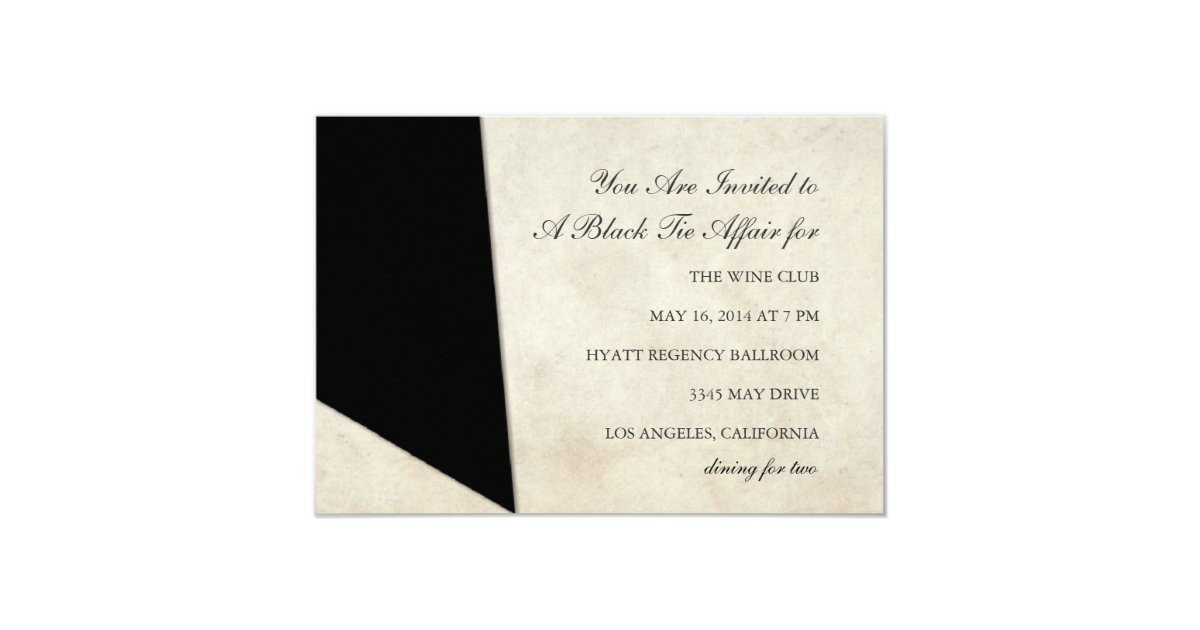 Invitation | Black Tie Affair | Zazzle