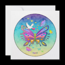 Invitation - BUTTERFLY POP ART invitations