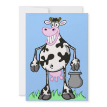 invitation card "funny cow"