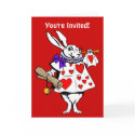 Invitation/Card: White Rabbit Alice in Wonderland card