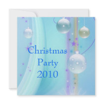 Invitation Christmas Party Blue & Silver