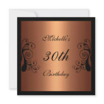 Invitation Copper &amp; Black Floral