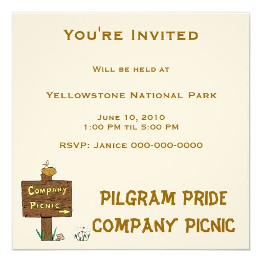 Invitation Corporate Company Picnic