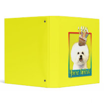 Invitation Cupcake - Bichon Frise 3 Ring Binders