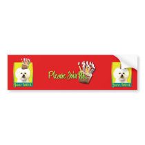 Invitation Cupcake - Bichon Frise Bumper Stickers