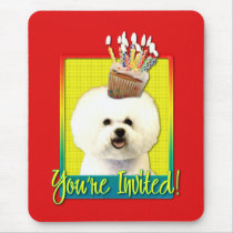 Invitation Cupcake - Bichon Frise Mouse Pads