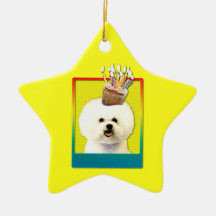 Invitation Cupcake - Bichon Frise Ornament