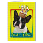 Invitation Cupcake - Boston Terrier Cards