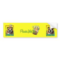 Invitation Cupcake - Bulldog - Dark Bumper Sticker