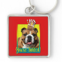 Invitation Cupcake - Bulldog - Dark Keychains