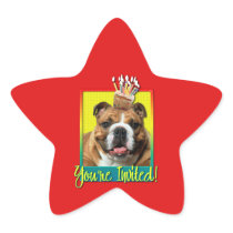 Invitation Cupcake - Bulldog - Dark Sticker