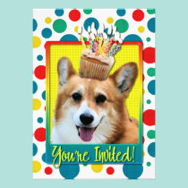 Invitation Cupcake - Corgi - Owen invitations