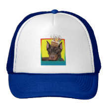 Invitation Cupcake - Doberman - Red - Rocky Mesh Hat