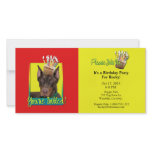 Invitation Cupcake - Doberman - Red - Rocky Picture Card