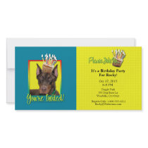 Invitation Cupcake - Doberman - Red - Rocky Photo Card Template