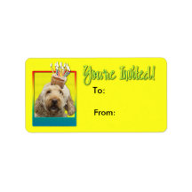 Invitation Cupcake - GoldenDoodle Custom Address Label