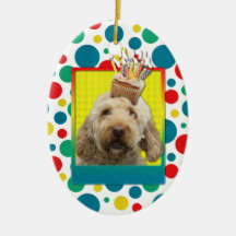 Invitation Cupcake - GoldenDoodle Ornaments