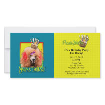 Invitation Cupcake - Poodle - Red Personalized Photo Card