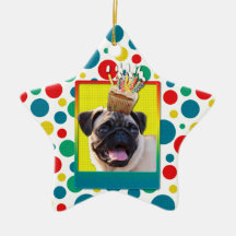 Invitation Cupcake - Pug Ornaments