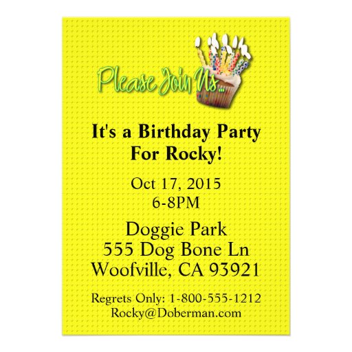 Invitation Cupcake - Pug - Ruffy