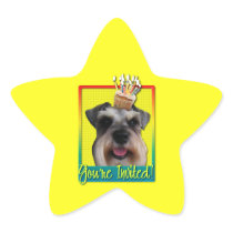 Invitation Cupcake - Schnauzer Star Sticker
